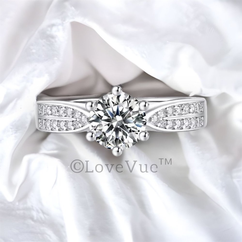 Certified 1ct. t.w. Diamond Solitaire Engagement Wedding Ring - Picture 7 of 16